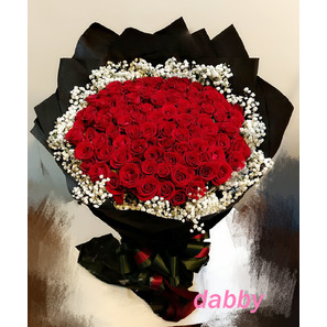 99朵大型玫瑰花束 情人節 生日 特殊節慶 玫瑰花束 求婚花禮 台北花店 黛比花屋